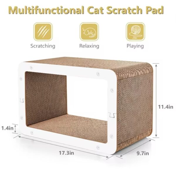White spliced cat scratching board - Image 5