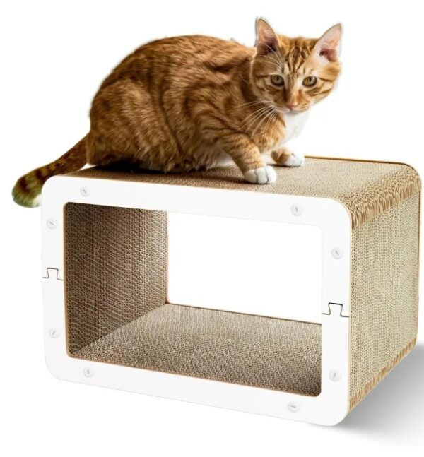 White spliced cat scratching board - Image 2
