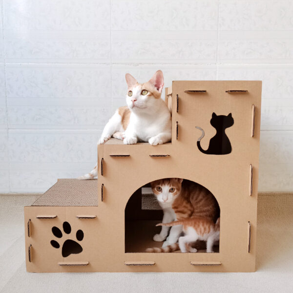 Three-story staircase cat litter