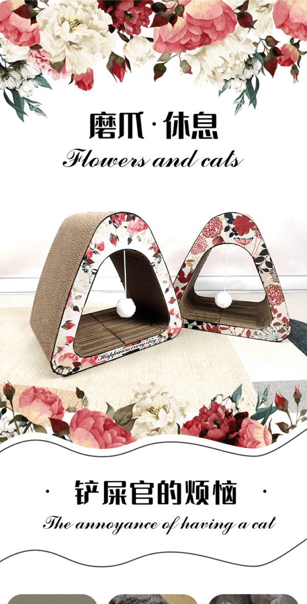 Flowers and Cat